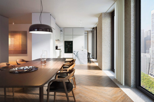 {David Chipperfield’s design for his first residential project in New York has the architect’s signa