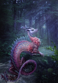 dailydragons:  water dragon by Vasylina Holodilina (DeviantArt)