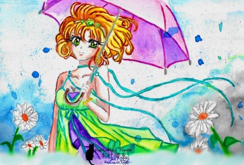 yukimuraruki-art: The Wind Gem Size: A4Medium: water coloursSeries: Magic Knight RayearthCharacter: