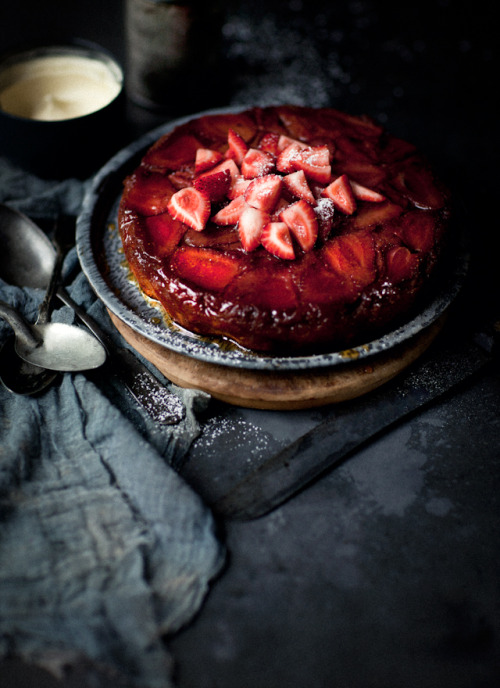 confectionerybliss:Julia Taylor’s Strawberry and Riesling Upside-Down Sponge Cakes | What Kati