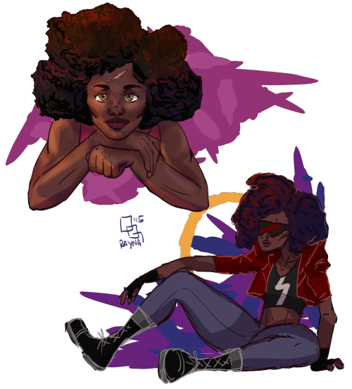 queerstalgems:  all three of my human gem drawings + some extras i did today. rock on pearl: mixed race filipinx amethyst: afro-latinx garnet: british afro-caribbean 