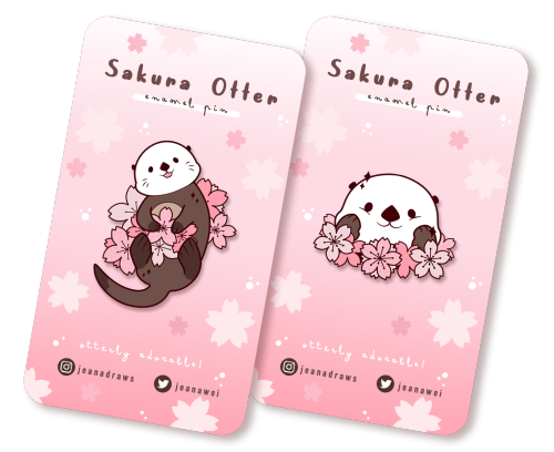 Interested in getting your very own adorable sakura sea otter enamel pin? Check out my ongoing Kicks