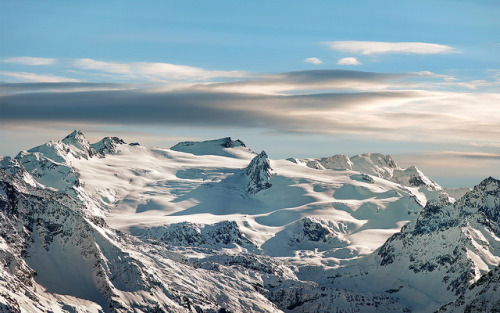 gravitationalbeauty:  Snow field on the top of the mountain  - DESKTOP Size- by Katarina 2353  