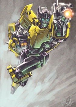 koch43:  Sunstreaker and Bob. (Doodle, 50 mins?) It’s kind of scratchy… I don’t have enough time today OTZ 