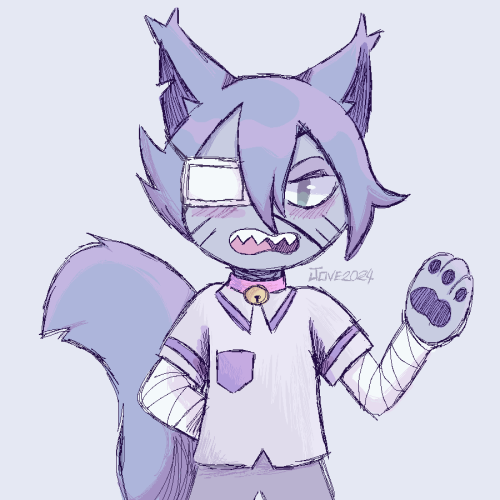 Finished Up This Cat!Patches Sketch That Has Haunted Me For A Bit.