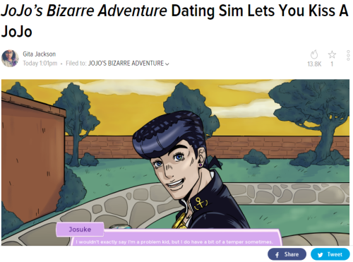 JoJo's Bizarre Adventure Dating Sim Lets You Kiss A JoJo