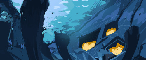 A bunch of color sketches for an underwater environment for the same project i’ve been posting aobut