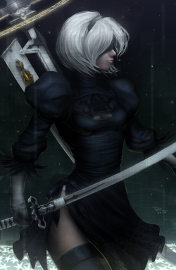 digiflohw:  http://digiflohw.deviantart.com/art/2B-Salvation-NieR-Automata-688917992