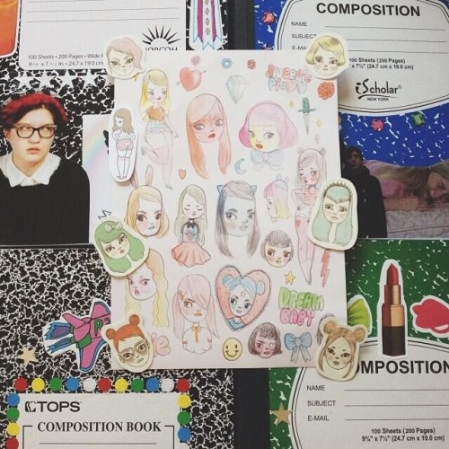 melstringer:  🍉man I love it when people send me photos of stuff they’ve gotten from me in the mail. And I love those composition books @lilsta14 💘 where can I get those?✌️😍⭐️🌼🌼🌼🌼🍀🍀🍀