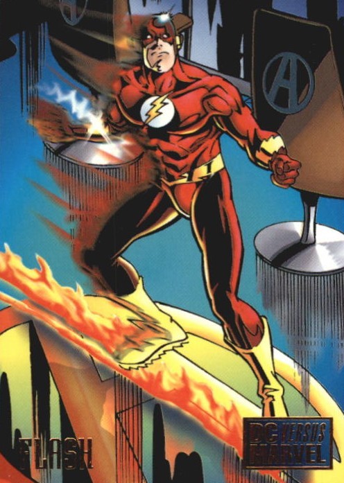 comicbooktradingcards:Marvel vs DC - Series 1 (1995)#21 Flash