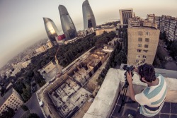 daviddrills:  Me time lapsing the Flame Towers