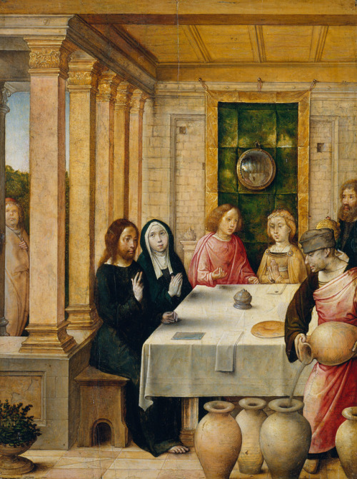 Las bodas de Cana por Juan de Flandes, 1500-04.