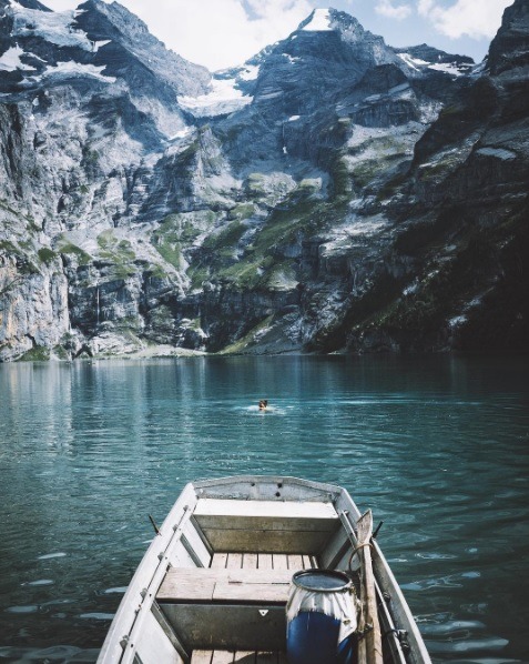 yarmanik: goingoutdoor:  Oeschinen Lake , Switzerland dalışa hazırmısın  @adventureworldse