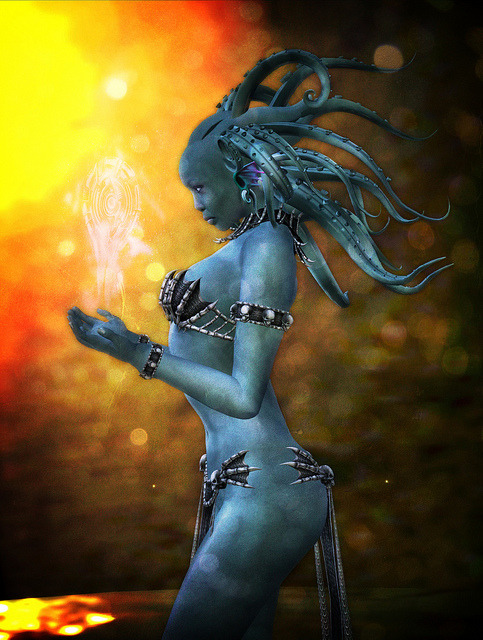 whatsthisart:Aqualien on Flickr.Via Flickr: Shape and pose by me. ––– Crosspost by Koinup - original