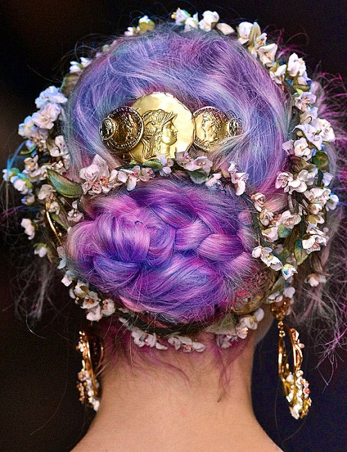 petrolbombs:  tothecomrades: Dolce Gabbana ss14 + hair colors | inspired by (+)   i think i reb