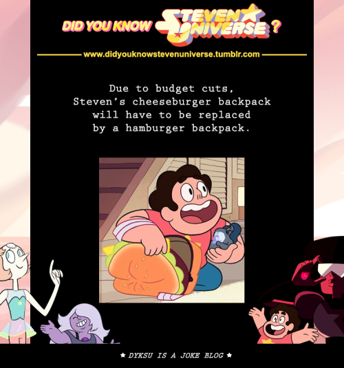 Source [x]It may only be an extra 20p to add cheese, but that adds up quickly!DYK Steven Universe [T