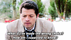  get to know me meme [3/5] male characters: castiel   “Who I was, what I did, that’s not who I am.”   