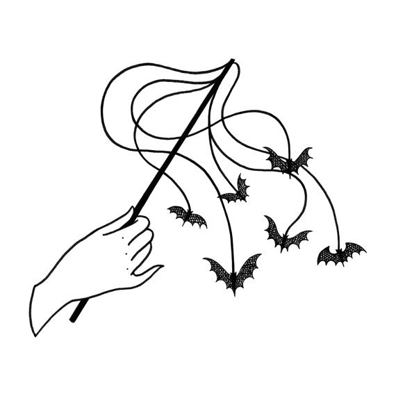 cutesyetsy:  bat wand print  $10 