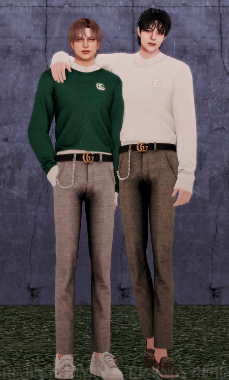  [RIMINGS] Gucci Male Casual Outfit - TOP / BOTTOM- NEW MESH- ALL LODS- NORMAL MAP / SPECULAR MAP- 2