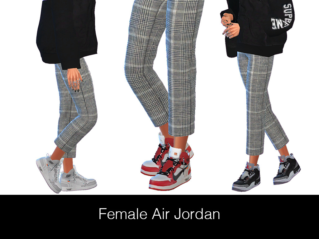 Streetwear For Sims 4 Hypesim Female Jordan 3 Swatches I Converted