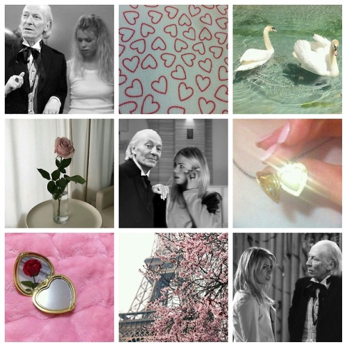 drwhoboards:Doctor Who moodboard: First Doctor/Rose Tyler - valentine’s day (requested by: @natural–
