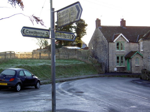 Signpost, High Street, Wrelton