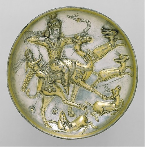 Virtual artifacts: Sasanian plate with a hunting scene from the tale of Bahram Gur and Azadeh, 5th c