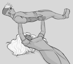 Freyquinn:shiro Living The Dream N Being Bench Pressed By Tall Allura . For @Bisexualhamilton