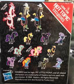 crackervolley:  mlp-merch:  The Ratios for the Hot Topic Funko Mystery Minis 2 sets have been revelealed! http://www.mlpmerch.com/2014/08/hot-topic-reveals-figure-ratios-funko.html  oh fug