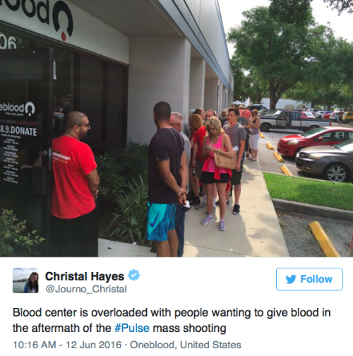 micdotcom:Hundreds show up to donate blood in OrlandoHundreds of people have showed up to donate blo