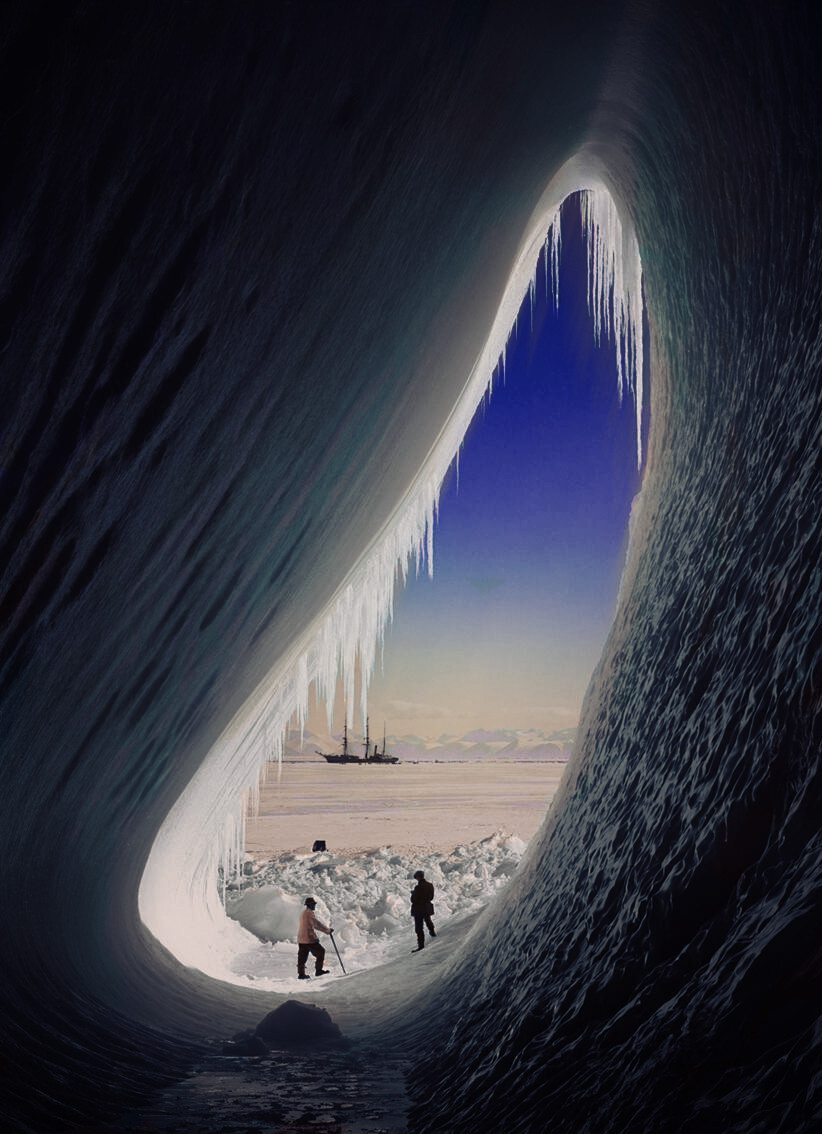 historicaltimes:  1910, Antarctica. This photo was taken by the British Terra Nova