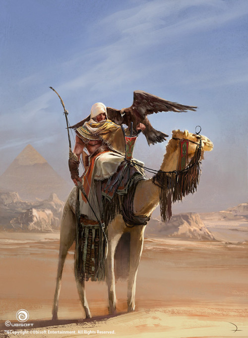 quarkmaster:  Assassin’s Creed Origins4 Days……….. Bayek on his dromedary.