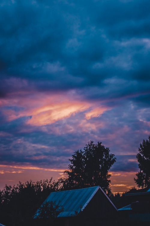 violet sky sunsets | Tumblr