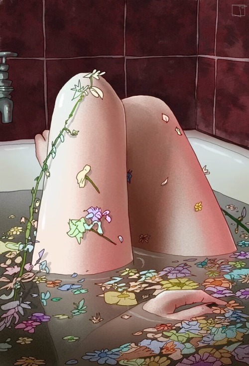 creepybutclassy:i don’t know, you guys really bath with grass and flowers? is it functional, like yo