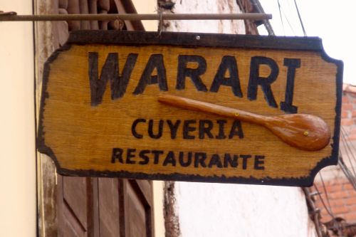 Warari, Cuyeria-Restaurante, Cuzco, Peru, 2010.While many travelers to the high Andes worry about be