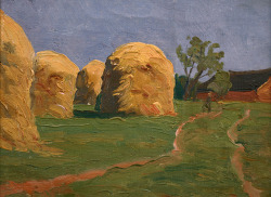 poboh:  Haystacks, Elisabeth Büchsel. (1867 - 1957) 