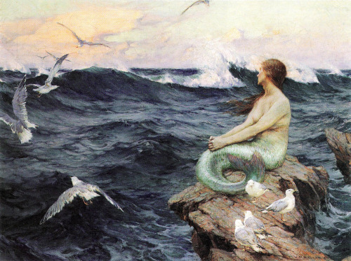 ignissannat:1) “Duel of the Tritons” by Benes (Benesch) Knüpfer2) “A Mermaid” by Charles Murray Padd