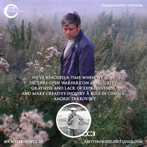 Filmmaking Wisdom from @poetsofcinema, an Instagram page dedicated to Andrei Tarkovsky and Robert Br