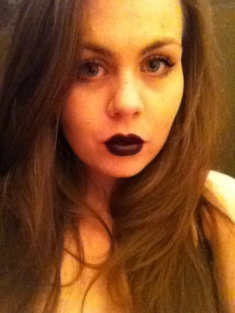 Trying out dark lips..