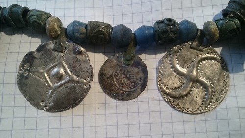 tumuseum: Viking jewelry: silver pendants-amulets and beads. 10-11 centuries.