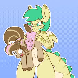 stunnerponyclop:  Art trade with RawrCharlieRawr Hope you like it :3  hAAA OH MY GOD WHAT CUTIES l8r sprinkles it was nice knowing you