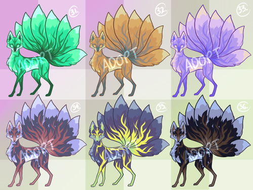 goldmouse: Kitsune Adoptables are up for sale! DM me with your paypal info to claim and I’ll s