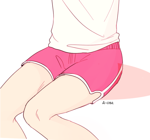 a-oba:  aoba in gym shorts (◉◞౪◟◉) 