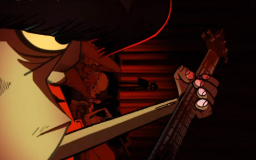 haunterspencer:I took some screenshots of Gorillaz and their beautiful bastard bass player… and turn