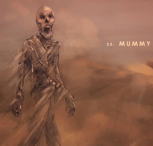 #drawlloween2015 day 21 #Mummy Mummy in a sandstorm #TheMummy #BeautifulWork #Basted #painting #draw