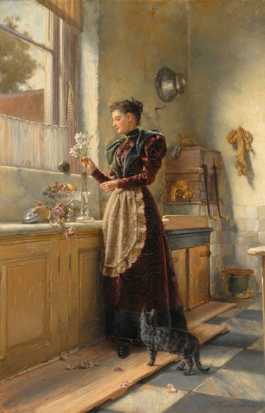 Arranging The Flowers By Pieter Alardus Haaxman (Dutch, 1814–1887)