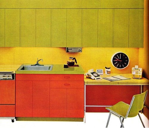 Kitchen design from Practical Encylopedia of Good Decorating and Home Improvement, 1970. Greystone p