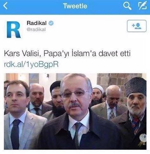 Kars Valisi Papayı İslam'a...