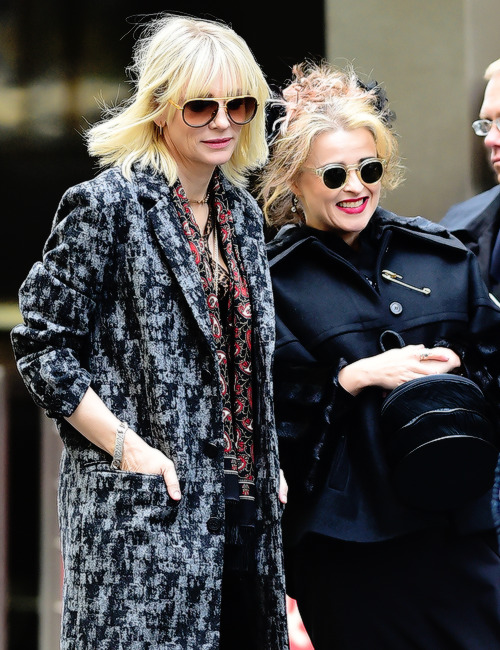hbcdaily: Cate Blanchett and Helena Bonham Carter are seen on October 26, 2016 on the set of ‘