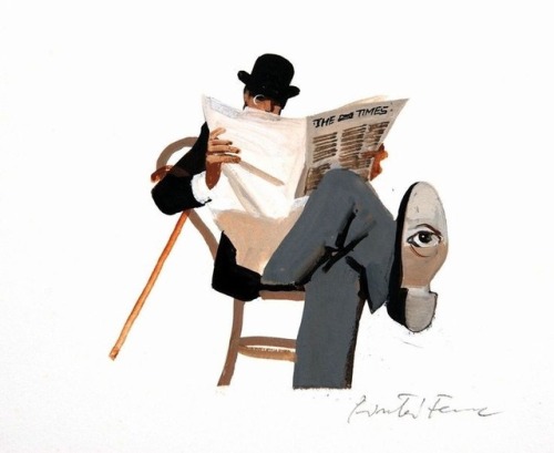 Agatha Christie’s N or M?Illustration by Italian artist, Ferenc Pintér (1931-2008).